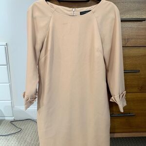 Tan sheath dress